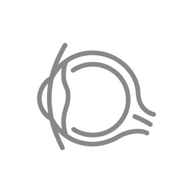 İnsan gözü çizgisi simgesi. Görsel sistem sembolünün sağlıklı organı