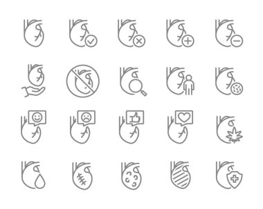 Kalp çizgisi ikonu. Sağlıklı iç organ, dolaşım sistemi hastalığı, teşhis, tedavi ve daha fazlası..