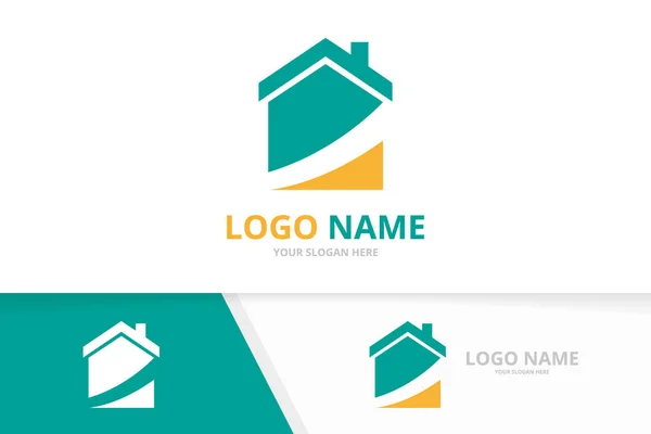 Negocios combinación de logotipo de bienes raíces. Inicio logotipo diseño plantilla. — Vector de stock