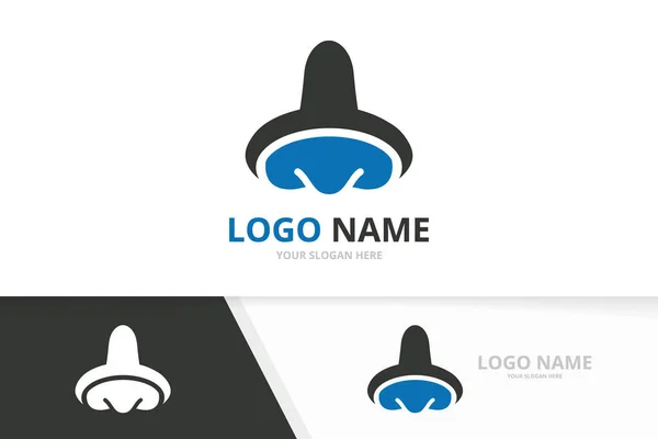 Vektor Nase Logo-Vorlage. HNO-Klinik, HNO-Logotyp-Design-Vorlage. — Stockvektor