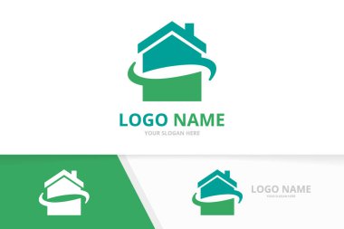 Emlak şirketi logosu tasarımı. House logotype tasarım şablonu.