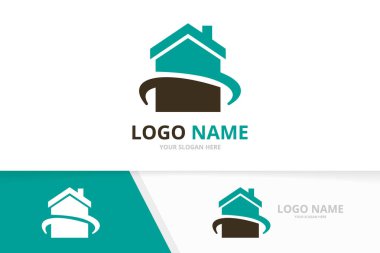Soyut ev logosu tasarım şablonu. Emlak logosu tasarım şablonu.