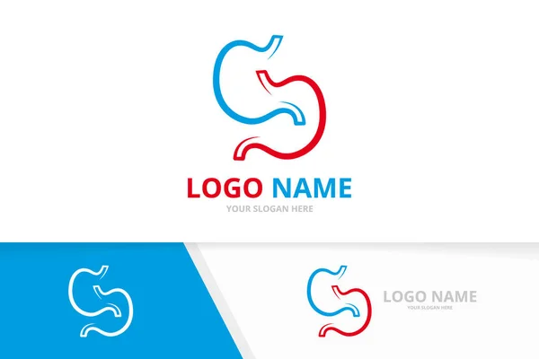 Modèle de conception de logotype d'estomac créatif. Modèle vectoriel de logo de l'estomac. — Image vectorielle