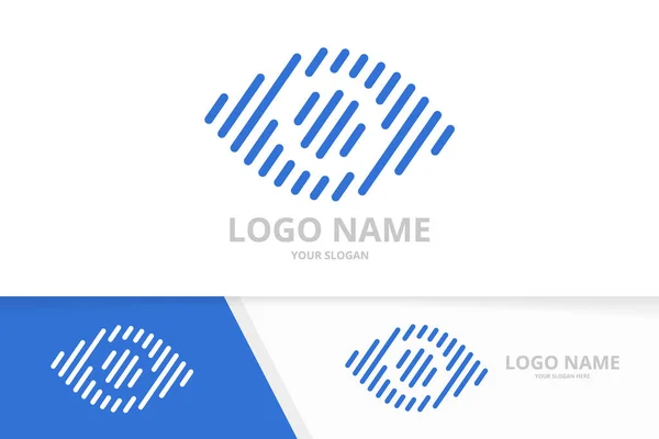 Combinación del logotipo del ojo vectorial. Plantilla de diseño de logotipo de visión de medios únicos. — Vector de stock