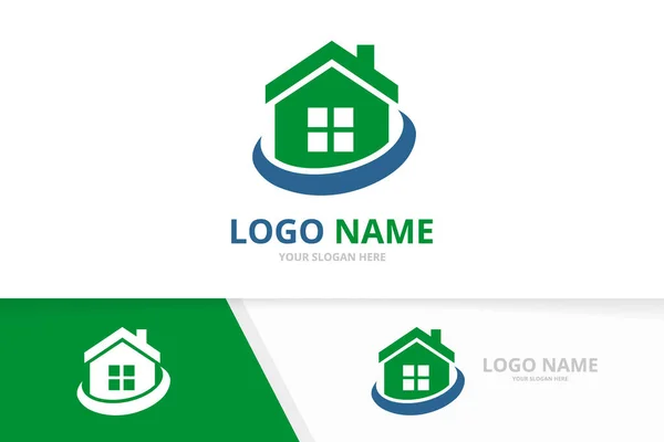 Creatief onroerend goed logo ontwerp. template voor huislogotype ontwerp. — Stockvector