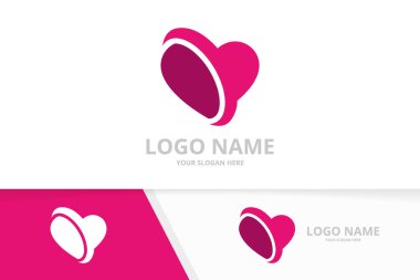 Yaratıcı bakım logoti tasarım şablonu. Vektör kalp logo kombinasyonu.