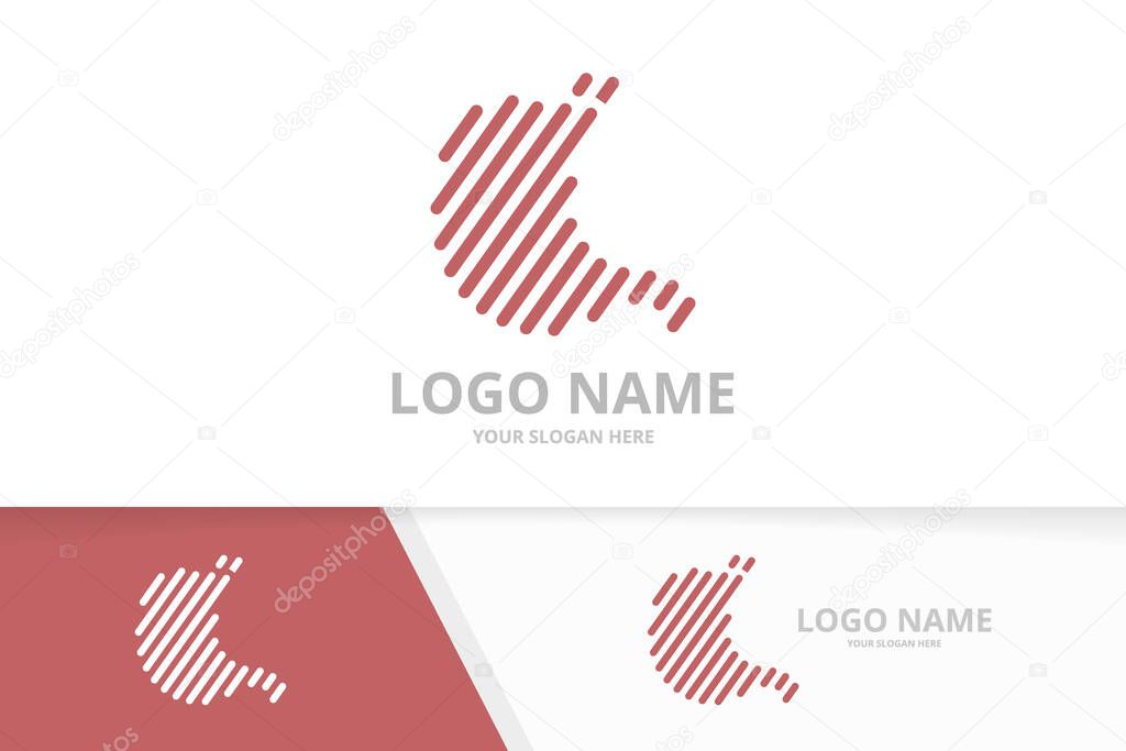 Stomach logo designs template. Gastrointestinal tract symbol. Human internal organ logotype design template.