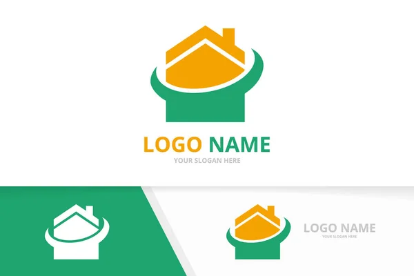 Yaratıcı akıllı ev logosu. Emlak logosu tasarım şablonu. — Stok Vektör
