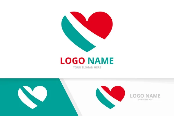 Coração, amor logotipo modelo de design combinação. Logotipo para clínica, cartão de visita do centro médico — Vetor de Stock