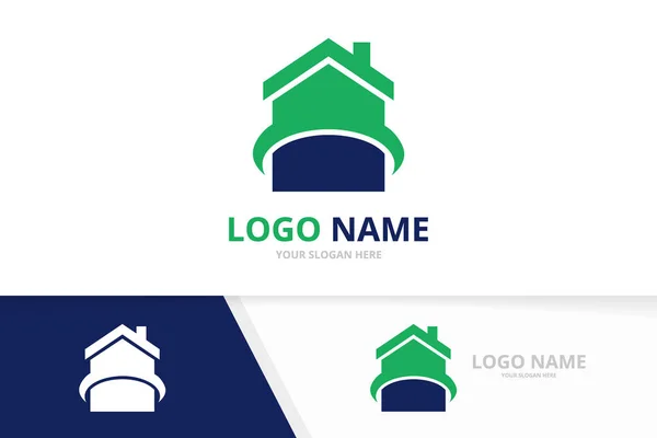 House logotype tasarım şablonu. Vektör emlak logosu kombinasyonu. — Stok Vektör