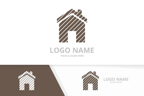 Real estate, architecture logotype design template. House, construction logo combination. — Stock Vector