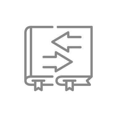 Kitap sınırı simgesi. Kitaplığı paylaş, kitap değiş tokuşu simgesi