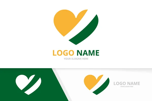 Modelo de design de logotipo de caridade. Combinação do logotipo do coração. — Vetor de Stock