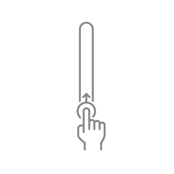 Handschaltleitungssymbol. Streichen Sie den Fortschrittsbalken nach oben. Lock and unlock UI design element. — Stockvektor