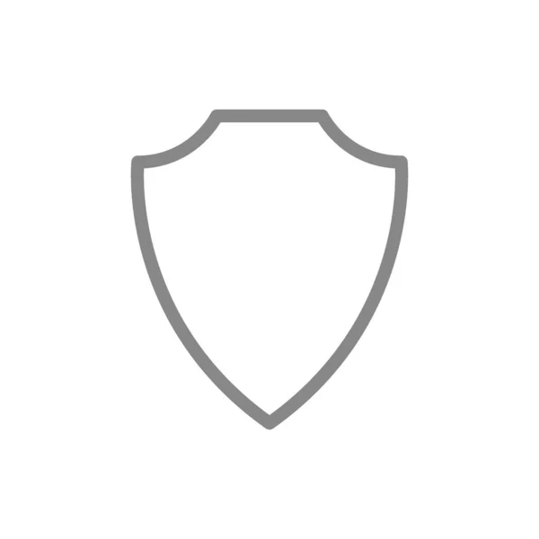 Icona linea scudo protettivo. Protezione, cartello di sicurezza, sicurezza — Vettoriale Stock