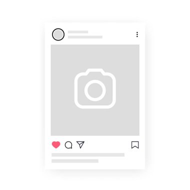 Kyiv, Ukrayna - 1 Ağustos 2021: Instagram olarak arayüz fotoğraf çerçevesi. Mobil Instagram profil düzenleme şablonu.