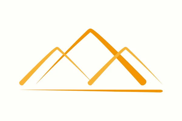 Élément de conception de logo vectoriel. Pyramide, montagne, minimalisme, créativité — Image vectorielle