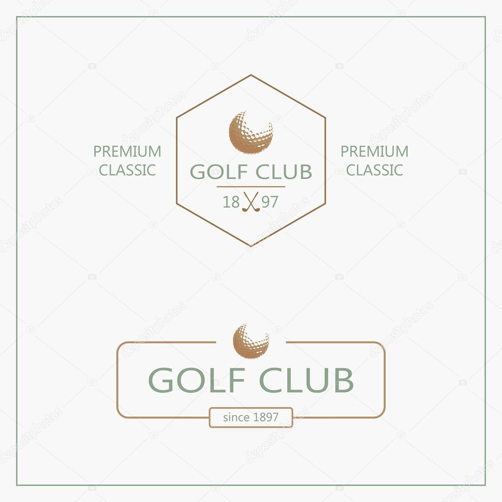 Golf labels and badges made in vector. Golf logotypes. Set 4
