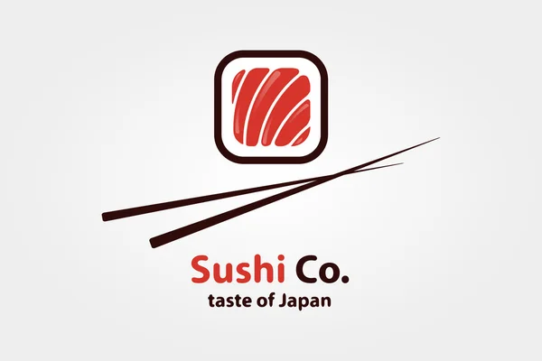 Vektör logo tasarım öğesi. Suşi, Restoran, Japonca — Stok Vektör