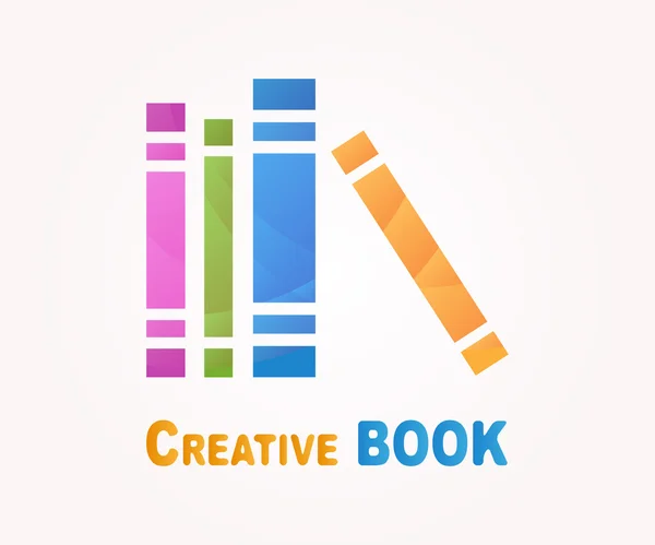 Елемент дизайну векторного логотипу. Книга, читання, бібліотека — стоковий вектор