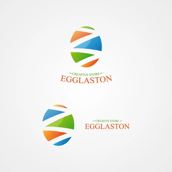 Vector logo met een creatieve ei-logo. — Stockvector