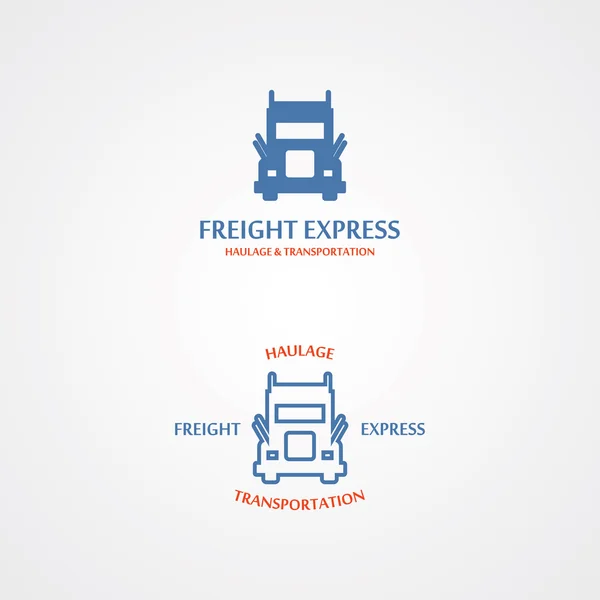 Kamyon bir dizi ile vektör logo