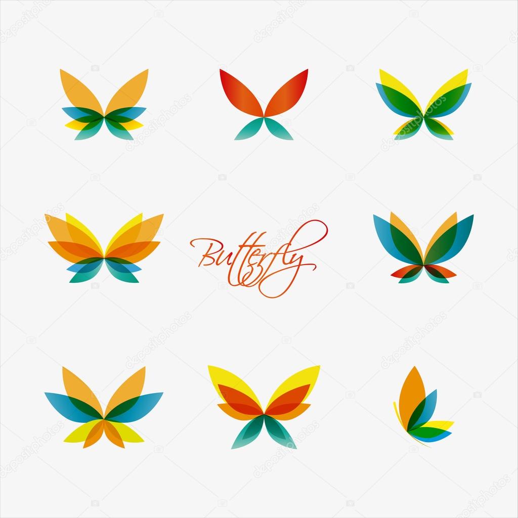 Vector logo design element with business card template.