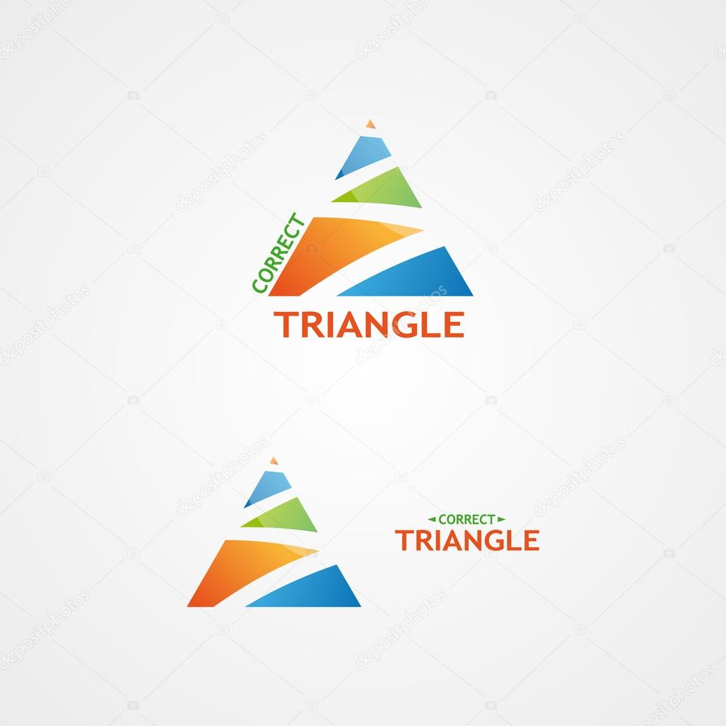 Vector logo with a creative triangle logo.