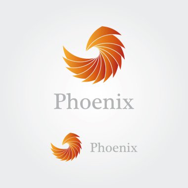 Abstract  phoenix logo clipart