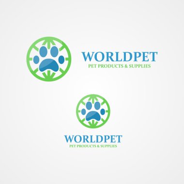 Vektör logosu yer kaplayan bir hayvan