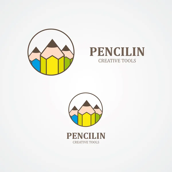 Design pencil logo element — Stock Vector