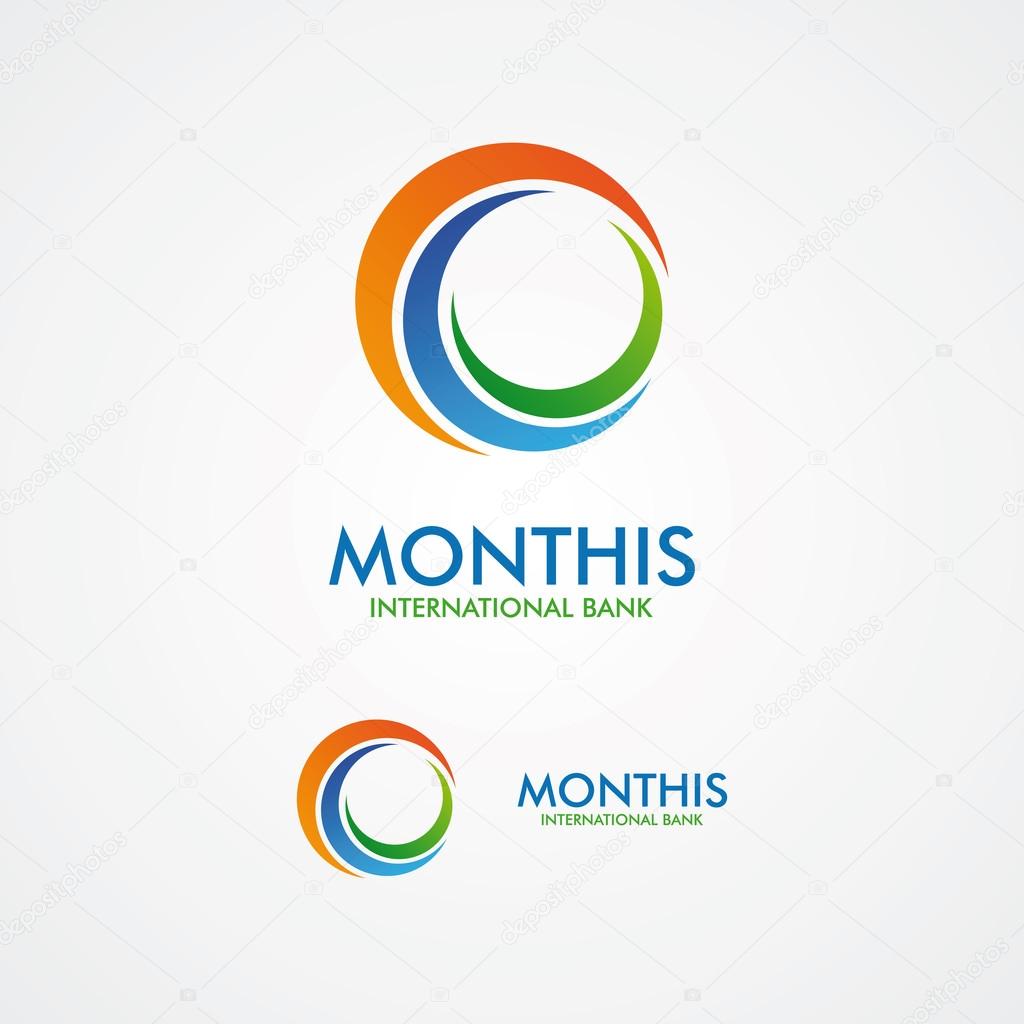 Vector logo design element with business card template.