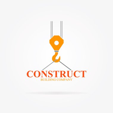 İnşaat şirketi için vektör vinç logosu