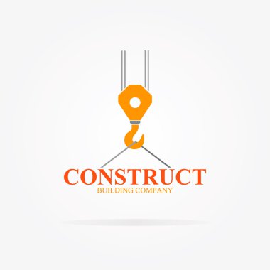 Vector crane logo for construction company clipart