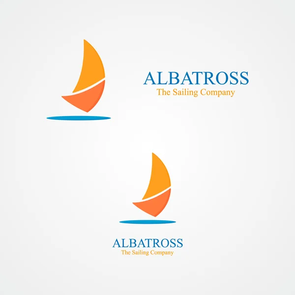 Set of abstract  sailboat logo — Stock Vector