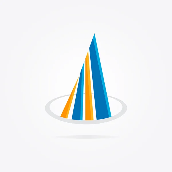 Bank of onroerend goed bedrijf logo ontwerp. — Stockvector