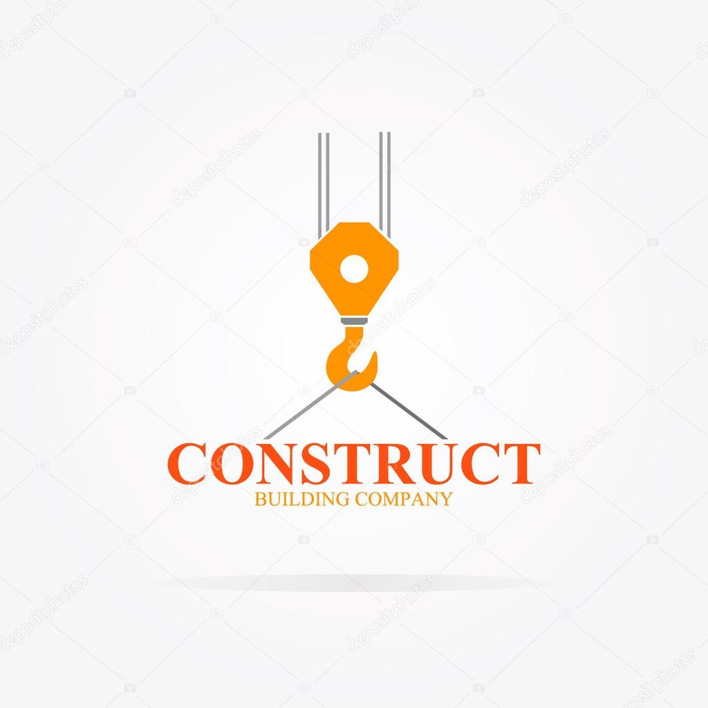 Vector crane logo for construction company