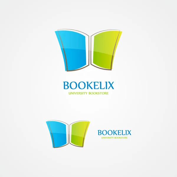 Boek ontwerp logo — Stockvector