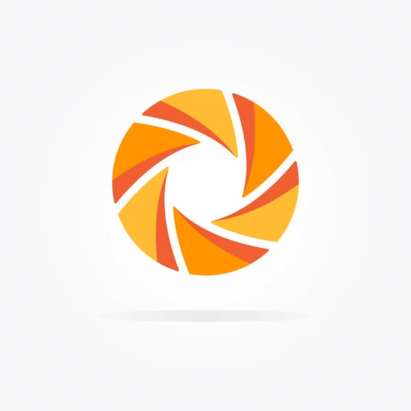 Unusual orange logo in the form of a spiral — Stock Vector