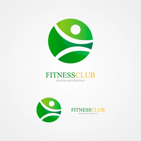 Ensemble de logo de fitness coloré — Image vectorielle