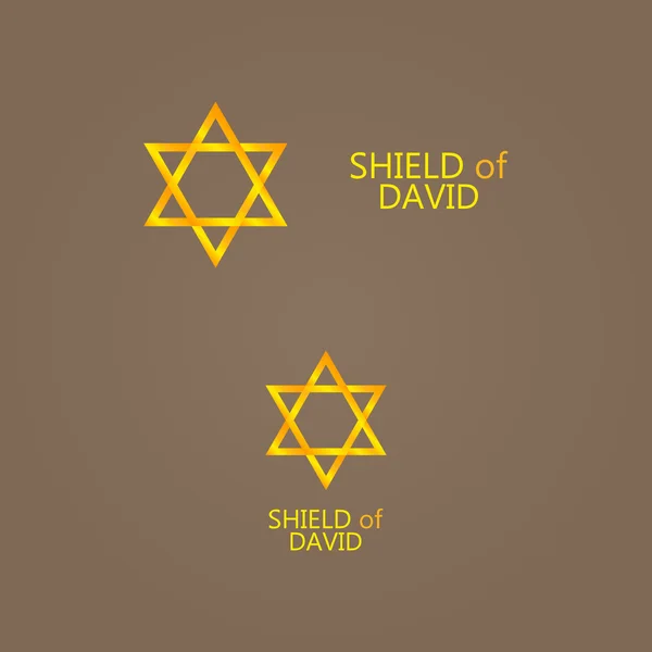 Ilustración vectorial de oro Magen David — Archivo Imágenes Vectoriales