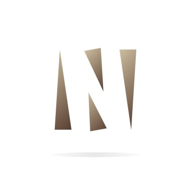 Şirket vektör tasarım şablonu için logo N harfi.