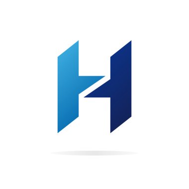 Şirket vektör tasarım şablonu için logo H harfi.