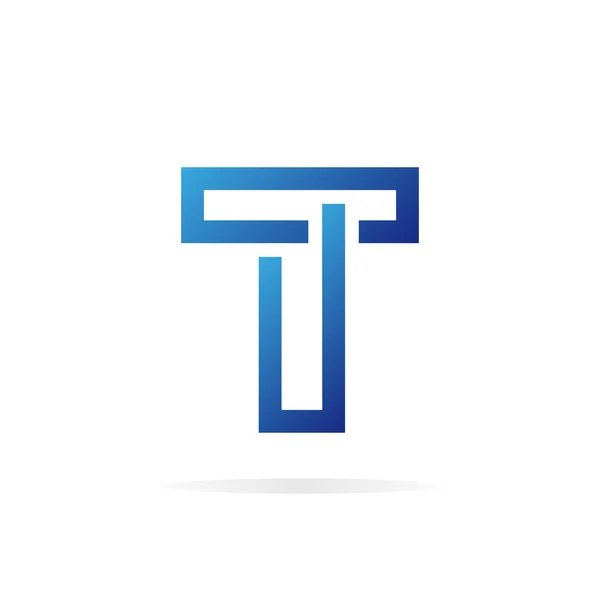 Логотип T для шаблона векторного дизайна компании . — стоковый вектор