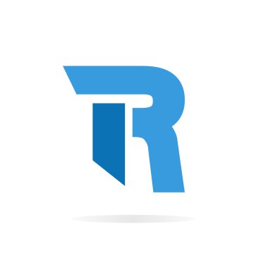 Şirket vektör tasarım şablonu için logo R Harfi.