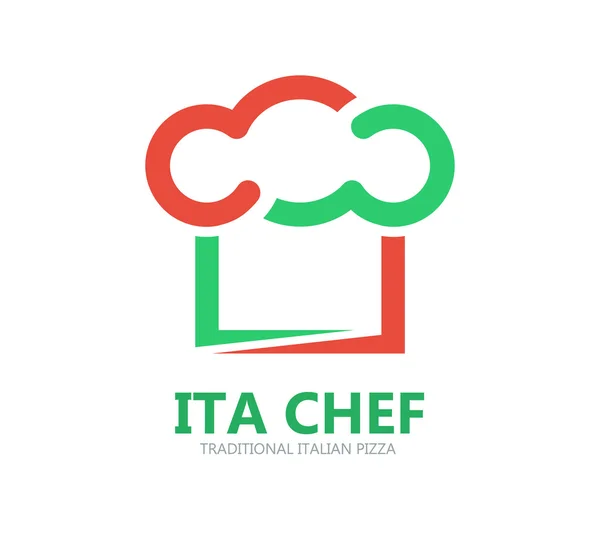 Italian chef logo or symbol icon — Stock Vector