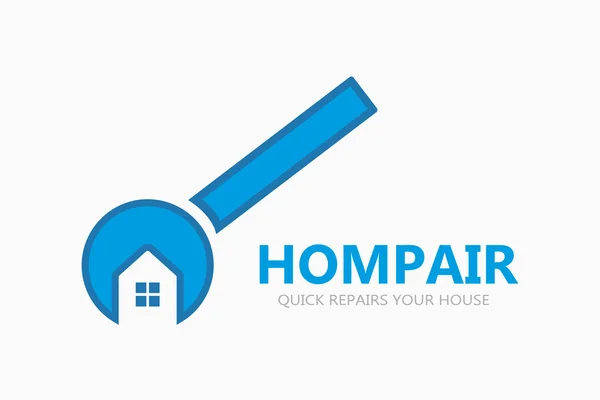 Logotipo de reparação de casas — Vetor de Stock