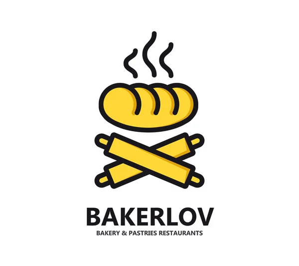 焼きたてのパンのベクトルのロゴ — ストックベクタ