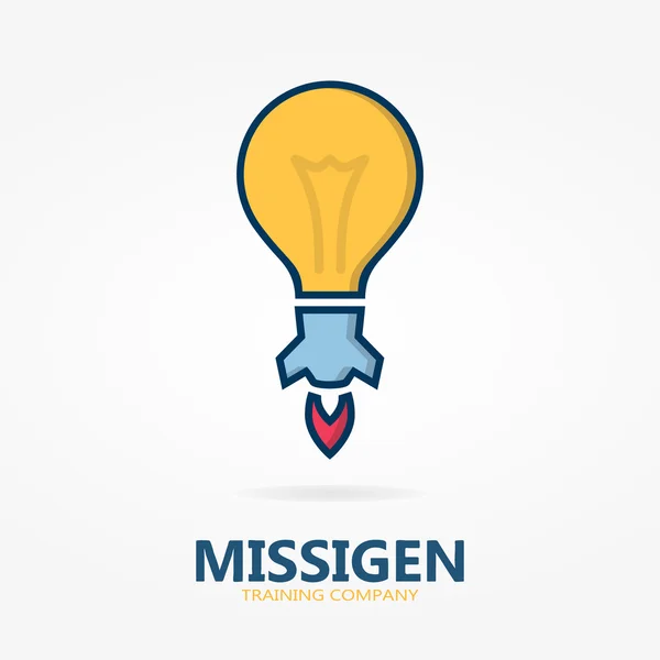 Ampul logo fikir kavramı ile