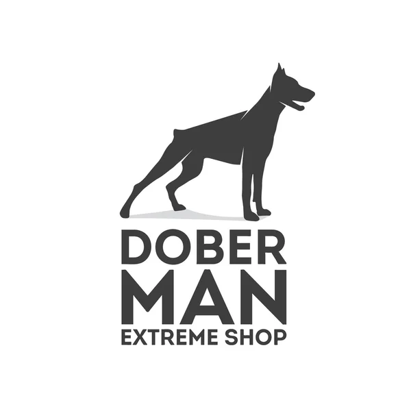 Dobermann-Vektorlogo — Stockvektor